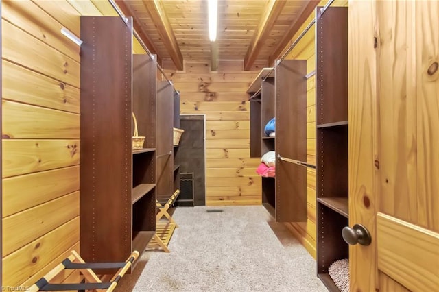 650 Sweetwater Rd, Boomer, NC 28606 - walk in closet with carpet floors and beam ceiling