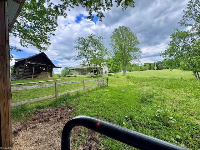 431 Needham Rd, Pilot Mountain, NC 27041 - view of yard featuring fence and a rural view