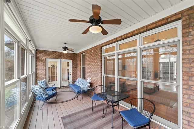 view of sunroom / solarium