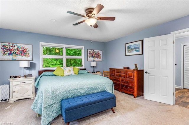 2215 Hickswood Rd, High Point, NC 27265 - carpeted bedroom with ceiling fan