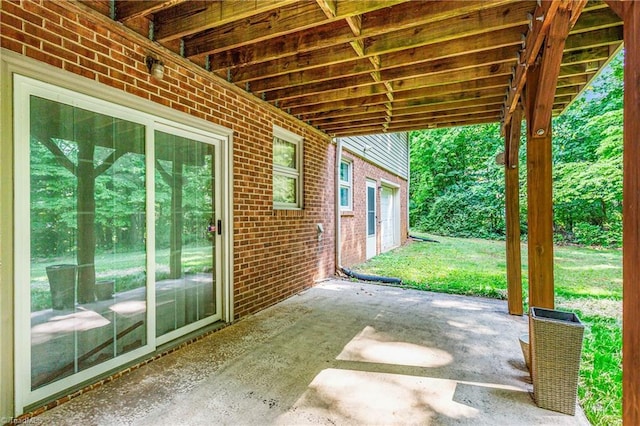 2215 Hickswood Rd, High Point, NC 27265 - view of patio with a garage