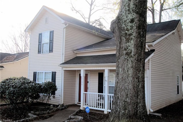 view of front of home with covered porch