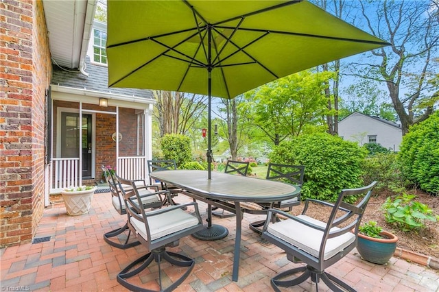 view of patio / terrace with outdoor dining area