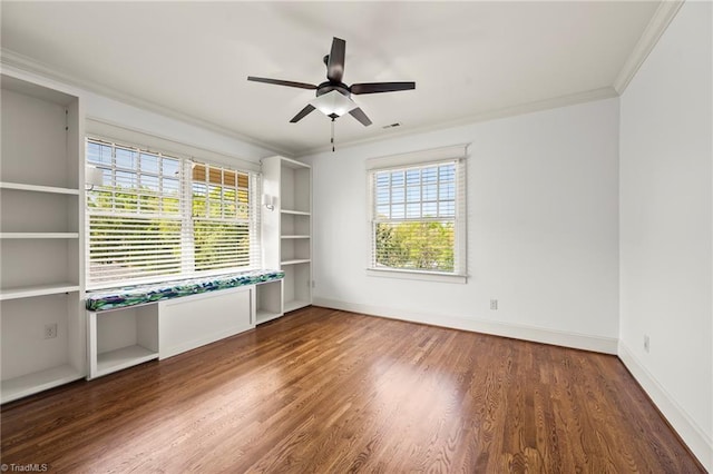 239 Glade View Ct, Winston-Salem, NC 27101 - unfurnished room featuring healthy amount of natural light, crown molding, wood finished floors, and baseboards
