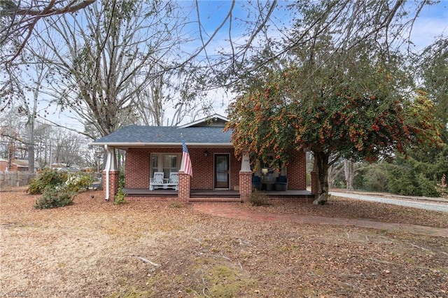 view of front of home featuring covered porch