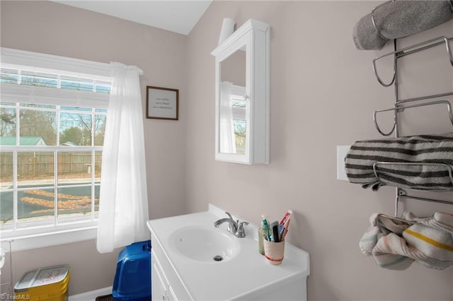 bathroom featuring vanity