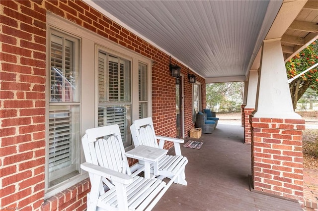 view of patio / terrace with a porch