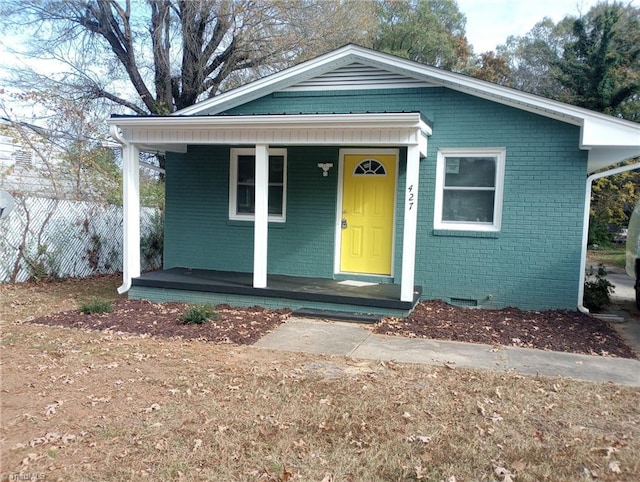 bungalow-style house with a porch