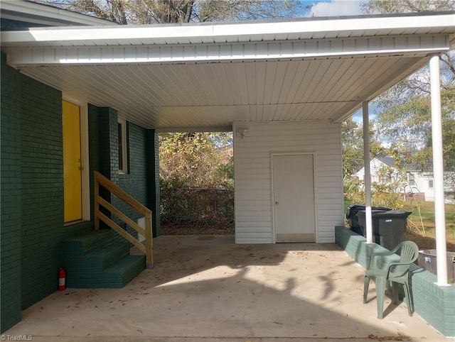 view of car parking with a carport