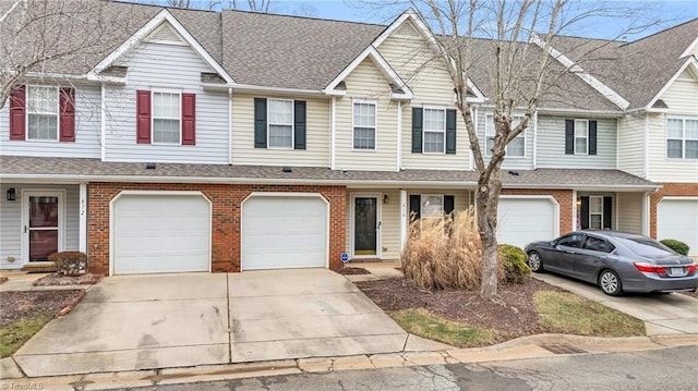 view of property featuring a garage