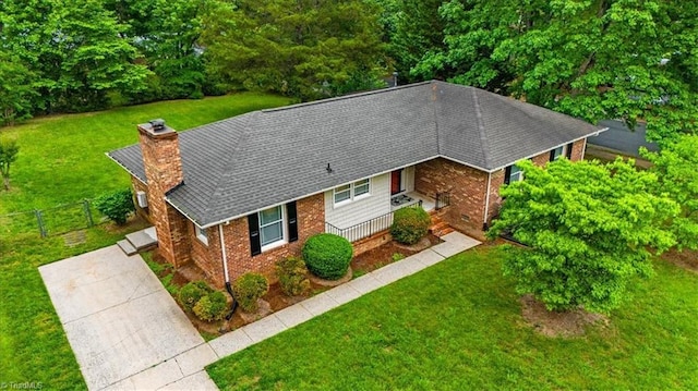 view from above of property