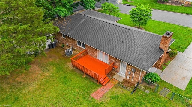 view from above of property