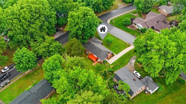 aerial perspective of suburban area