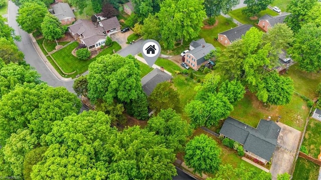 aerial perspective of suburban area