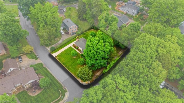 aerial perspective of suburban area