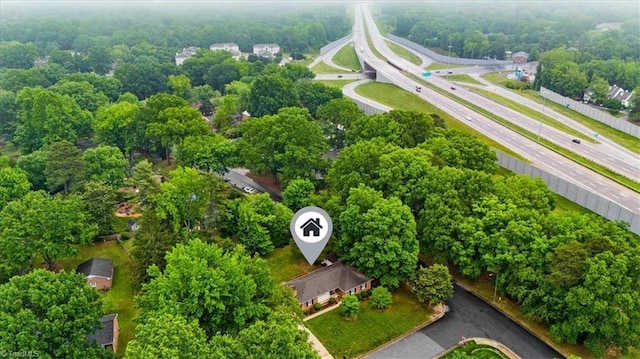 bird's eye view of a major roadway