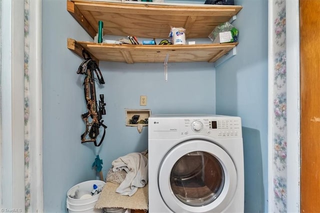 318 Sedalia Rd, Gibsonville, NC 27249 - washroom with washer / clothes dryer