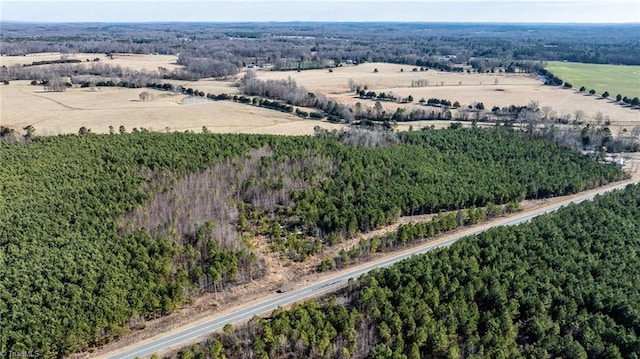 aerial view featuring a rural view