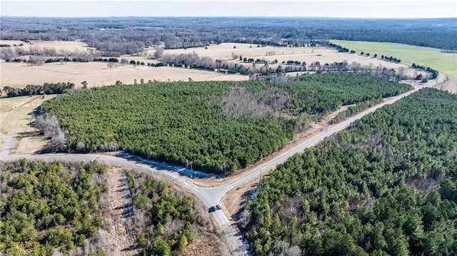 bird's eye view featuring a rural view