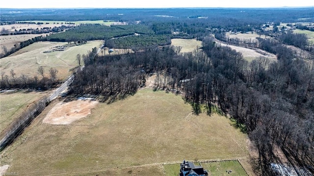 bird's eye view with a rural view