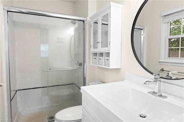 1022 Willowlake Rd, Winston-Salem, NC 27106 - full bathroom with toilet, a shower stall, and vanity