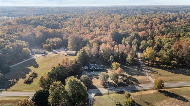 drone / aerial view with a rural view