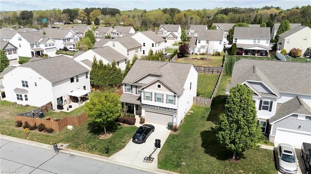 aerial perspective of suburban area