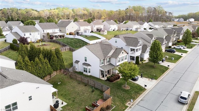aerial view of residential area