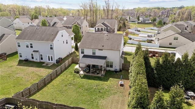 aerial perspective of suburban area