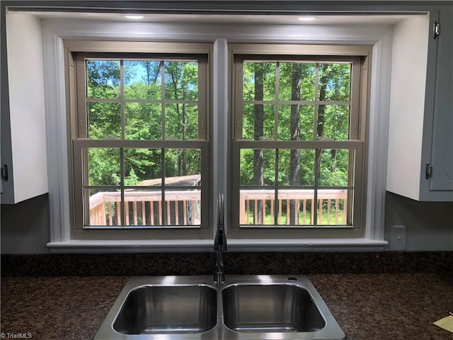 3960 Wards Gap, Cana, VA 24317 - kitchen view of a sink and white cabinets