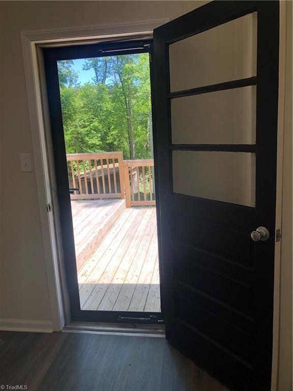 3960 Wards Gap, Cana, VA 24317 - entryway with wood finished floors and baseboards