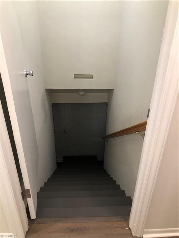3960 Wards Gap, Cana, VA 24317 - stairway featuring wood finished floors