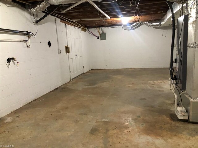 3960 Wards Gap, Cana, VA 24317 - unfinished basement featuring heating unit