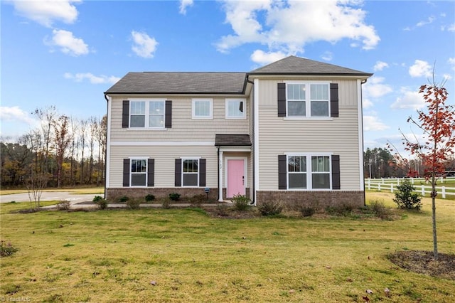 view of front of house featuring a front yard