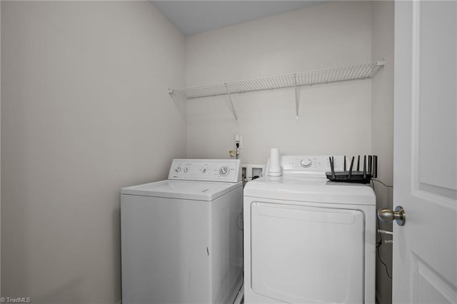 laundry room with separate washer and dryer