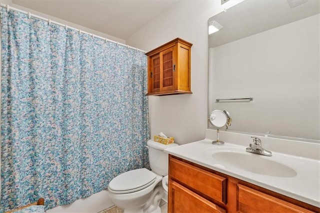 2105 Rosemont Dr, Colfax, NC 27235 - full bathroom featuring vanity, toilet, and a shower with shower curtain