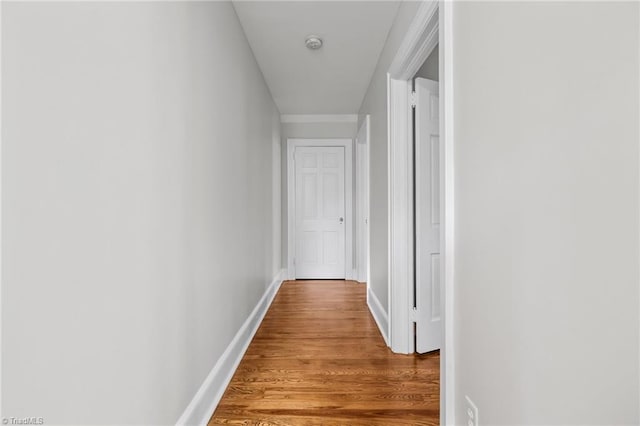 hallway featuring light hardwood / wood-style flooring