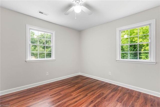 911 Chuppway Ct, Winston-Salem, NC 27106 - spare room with dark wood-style floors and ceiling fan