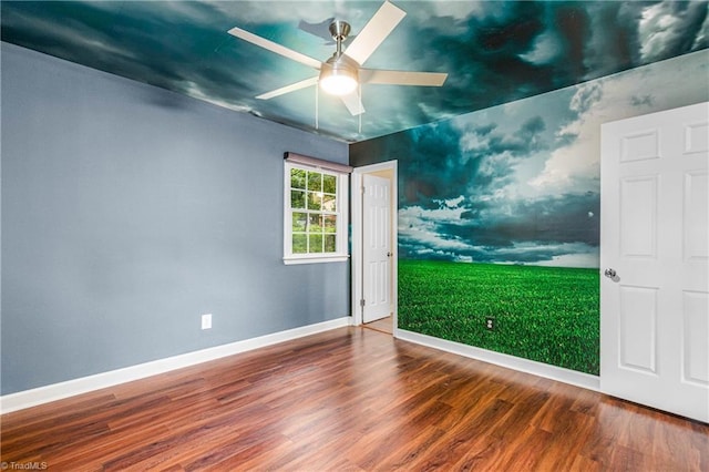 911 Chuppway Ct, Winston-Salem, NC 27106 - spare room with wood finished floors and ceiling fan
