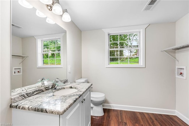 911 Chuppway Ct, Winston-Salem, NC 27106 - bathroom with vanity, healthy amount of natural light, and wood finished floors