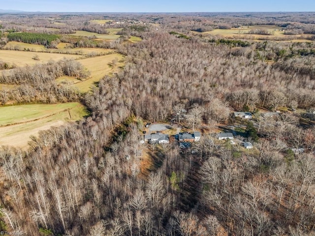 drone / aerial view with a rural view