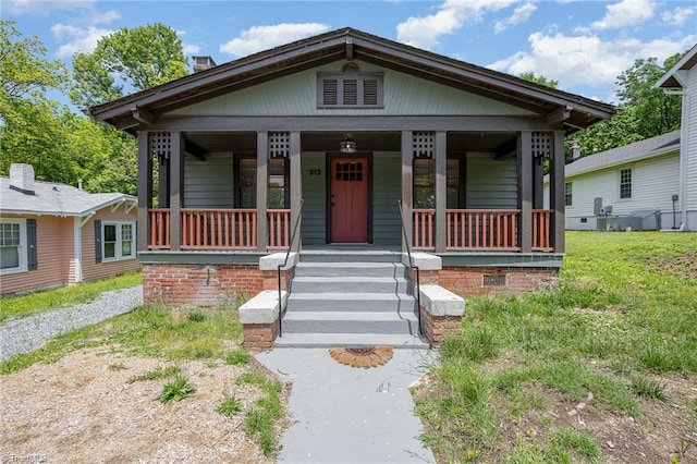 view of front of house with a porch