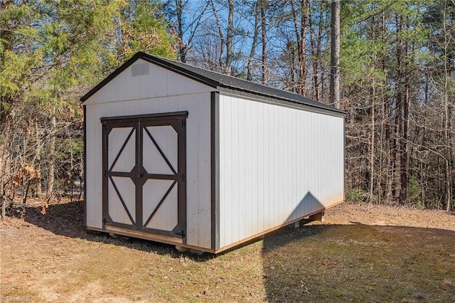 view of shed