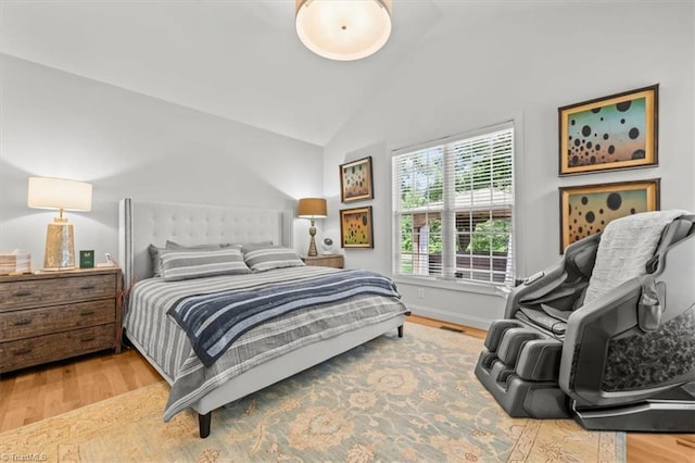 320 N Club Dr, Asheboro, NC 27205 - bedroom with wood finished floors and lofted ceiling