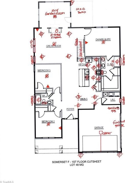 1087 Fairhaven Dr Lot 48, Mebane, NC 27302 - property floor plan