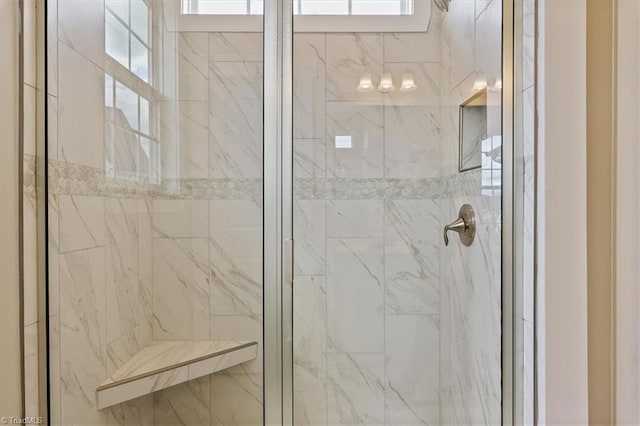 1087 Fairhaven Dr Lot 48, Mebane, NC 27302 - bathroom with a marble finish shower