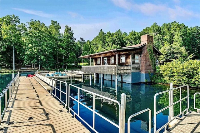 1087 Fairhaven Dr Lot 48, Mebane, NC 27302 - dock area with a water view and view of wooded area