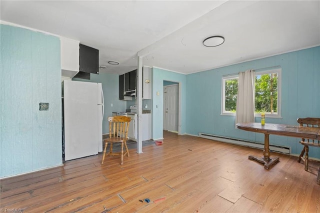 1020 Duchess Ct, Winston-Salem, NC 27107 - living room featuring a baseboard radiator and light wood-type flooring