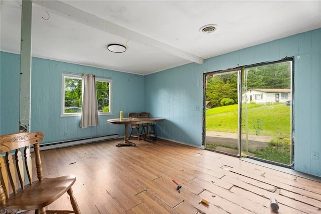 1020 Duchess Ct, Winston-Salem, NC 27107 - interior space with a baseboard radiator and hardwood / wood-style floors