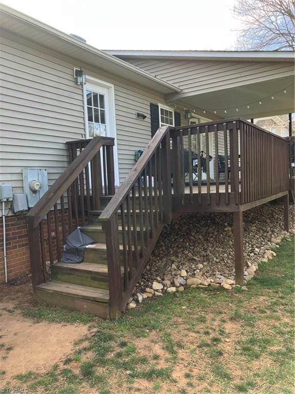 120 King Arthur Dr, King, NC 27021 - view of wooden deck